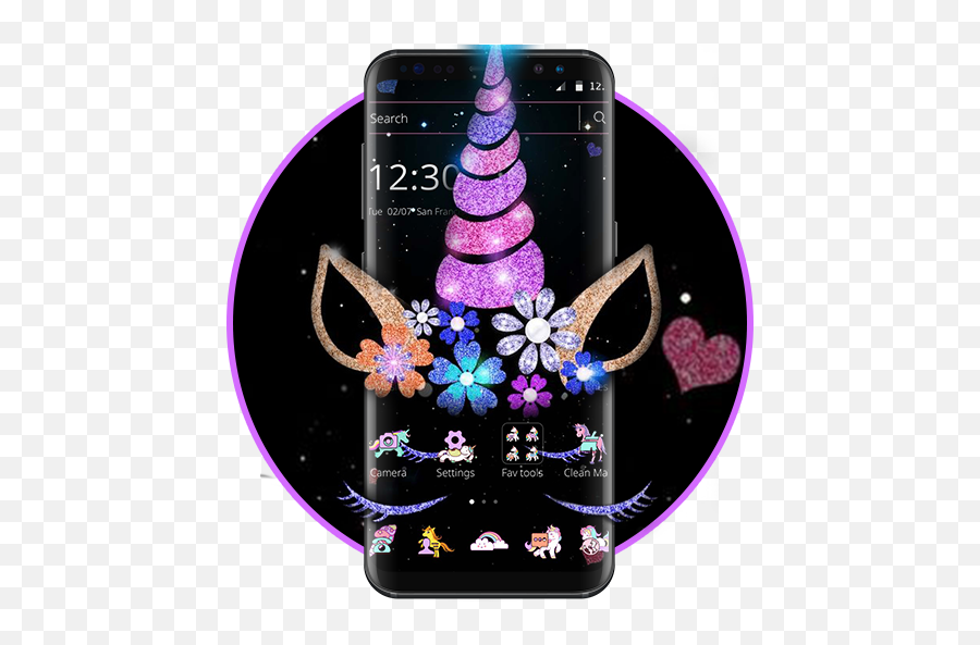 Night Star Unicorn Sparkling Theme - Unicorn Galaxy Wallpaper Iphone Png,Unicorn Buddy Icon