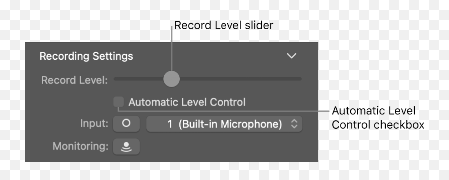 Before Recording Audio In Garageband - Apple Support Dot Png,Unable To Adjust Sound From Sound Icon