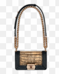 Alice Dellal U0026 Chanel Boy Bags Whisty - Gold Crocodile png