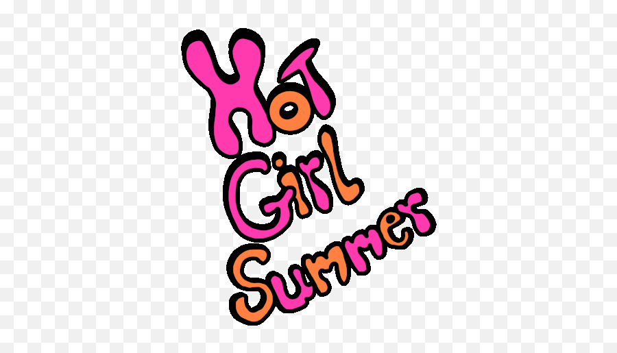 Hot Girl Summer Hotgirl Sticker - Hot Girl Summer Hotgirl Hot Girl Summer Text Png,Sexy Girl Icon