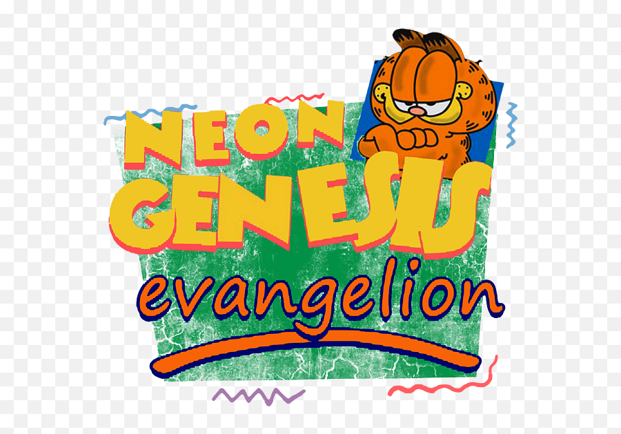 Neon Genesis Evangelion Meets Garfield And Friends Round - Neon Genesis Garfield Png,Neon Genesis Evangelion Icon