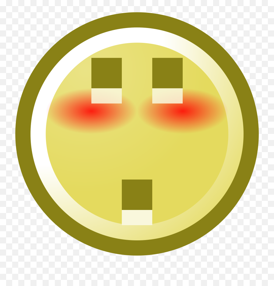 Download Hd Free Blushing Smiley With Shocked Expression - Clip Art Png,Shock Icon