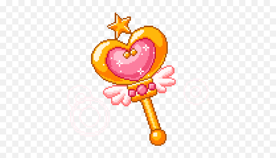 Love Messenger Key Angel Sticker - Love Messenger Key Angel Transparent Sailor Moon Pixel Gif Png,Love Icon Gif