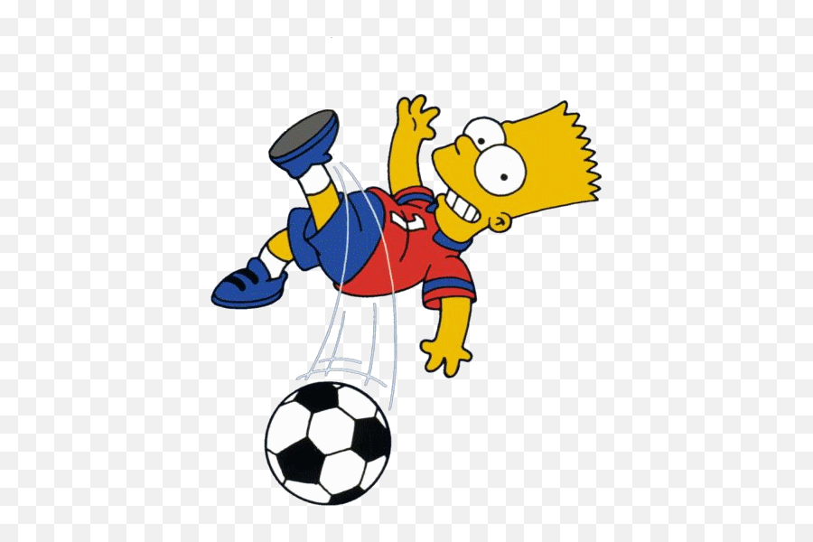 Bart Soccer The Simpsons Show Funny Pictures - Bart Simpson Playing Soccer Png,Bart Simpson Icon