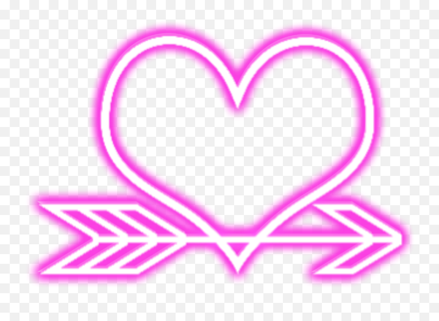 Love Heart Arrow Neon 302623604328211 By Teatea - 221 Angry Birds 2 Silver Y Red Png,Heart Arrow Icon