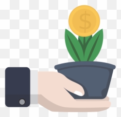 Investment Money Plant Growing Dollar Hand Coin Free - Language png