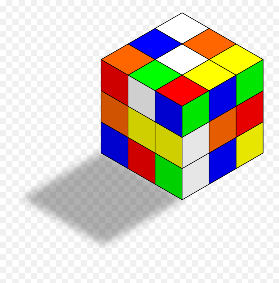 Pencil Rubix Cube Drawing Clipart - Full Size Clipart Cube Black Backround Png,Rubix Cube Icon