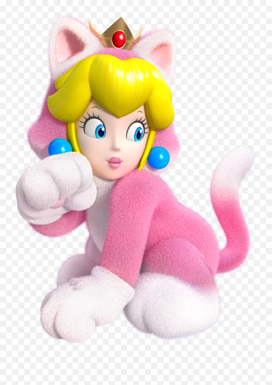 Cat Princess Peach Artwork - Super Mario 3d World Adorbs Super Mario 3d World Cat Peach Png,Luigi Plush Png