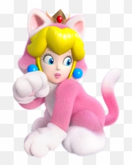 Cat Princess Peach Artwork - Super Mario 3d World Adorbs Super Mario 3d World Cat Peach Png,Luigi Plush Png