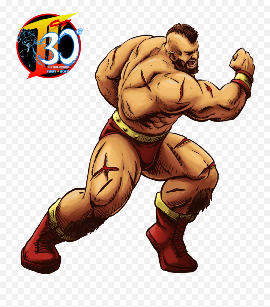 Our Street Fighter 30th Tribute Zangief In Ii - Zangief From Street Fighter Png,Street Fighter Ii Logo