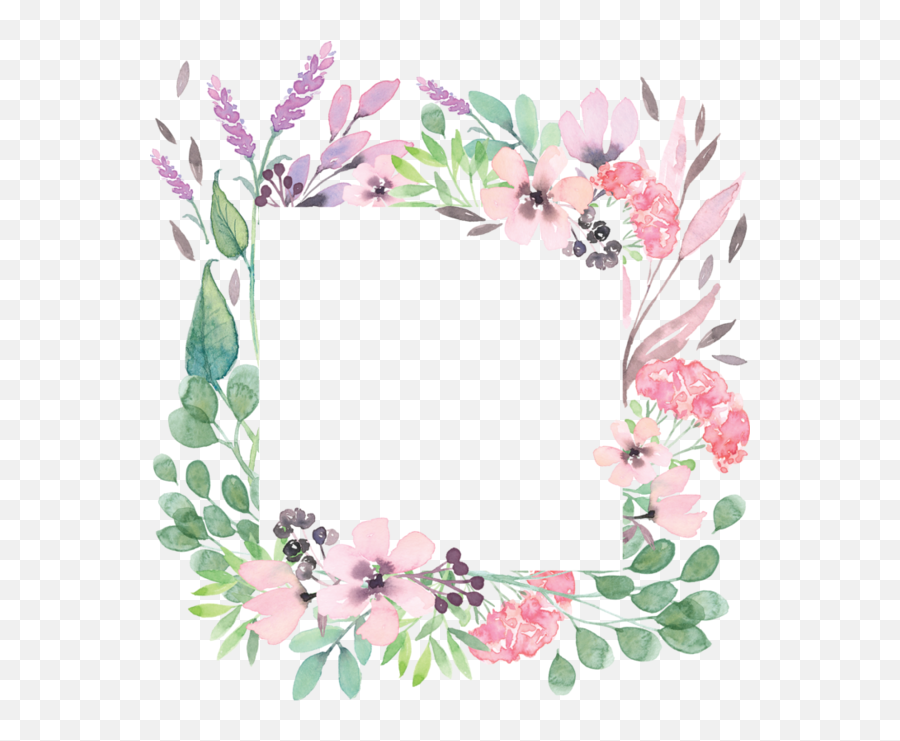 Marcos Para Word Png Flores - Floral Border,Word Png