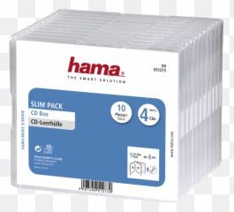 00051273 Hama Slim Cd Jewel Case Pack 4 Of 10 - Compact Disc Png,Cd Case Png