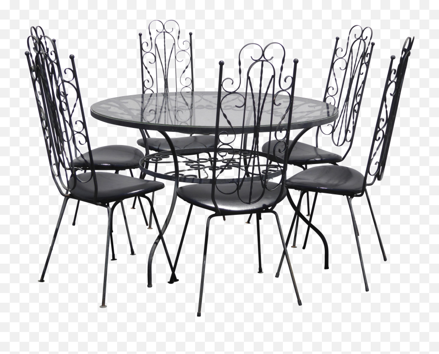 Metal Dining Table Png, Retro Metal Kitchen Table And Chairs