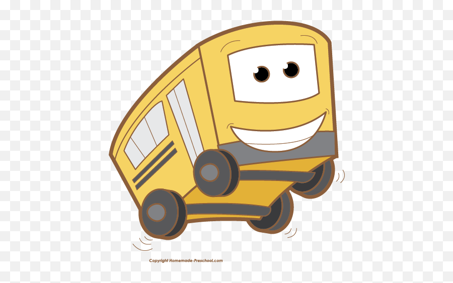 Free School Bus Clipart - Cartoon Bus With Face Png,School Bus Clipart Png