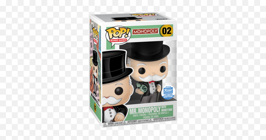 Mr Monopoly With Money Bag Hobbydb - Monopoly Funko Pop Png,Monopoly Money Png