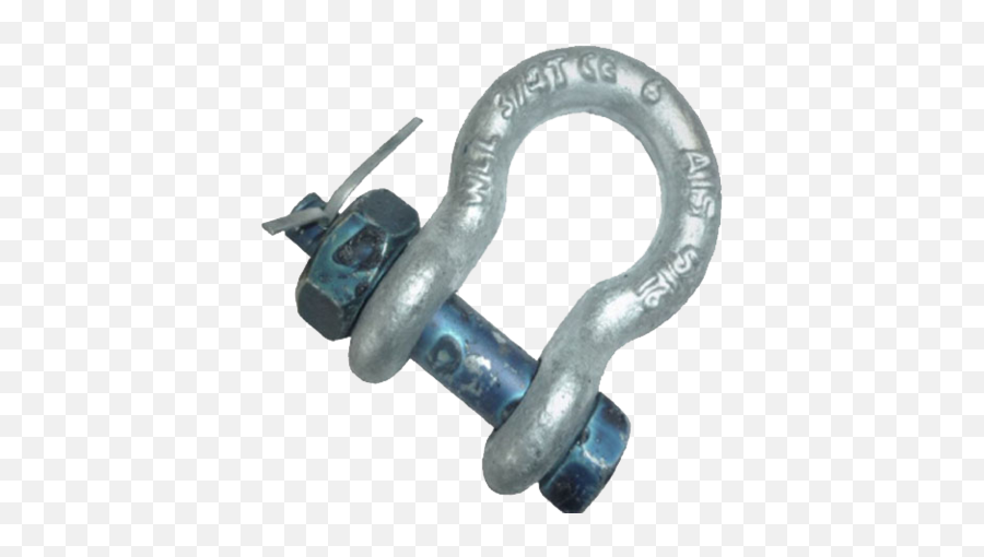 Download Hd 2 Ton Galvanised Tested Bow Shackles Safety Pin - Chain Png,Shackles Png