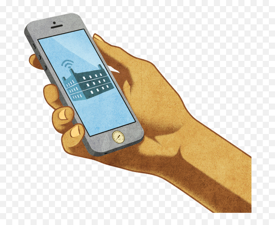 Download A Hand Holding Mobile Phone - Iphone Png,Hand Holding Phone Png