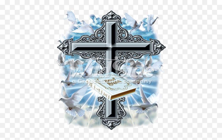 Download Holy Bible Doves Cross - Cross With The Bible Png,Holy Cross Png