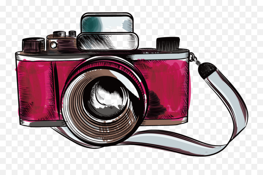 Ftestickers Clipart Camera Vintage Retro - Old Camera Vintage Camera Vector Png,Camera Clipart Png