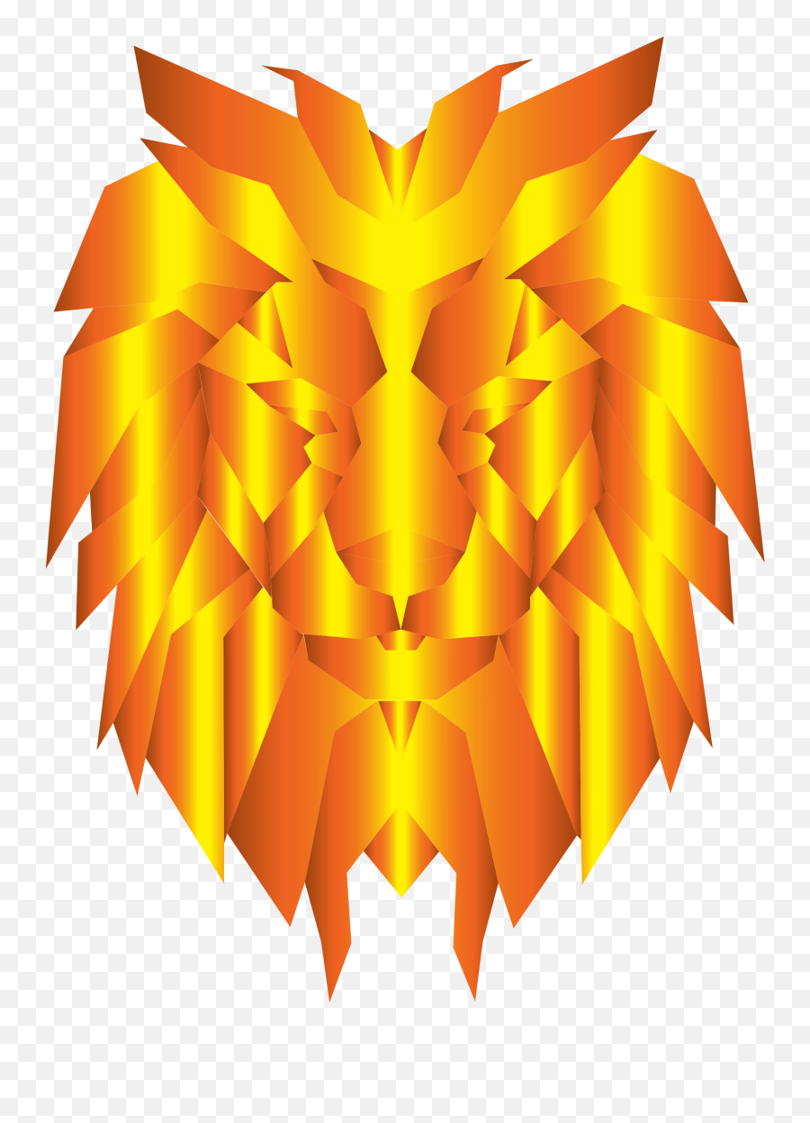 Prismatic Polygonal Lion Face - Portable Network Graphics Png,Lion Face Png