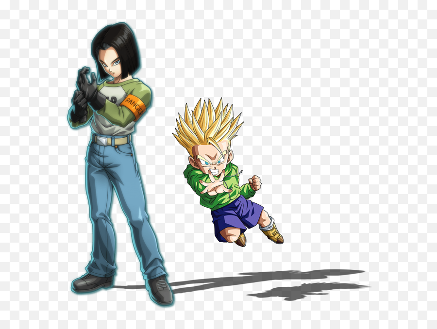 Android 17 Vs Kid Trunks - Dragon Ball Fighterz Android 17 Png,Android 17 Png