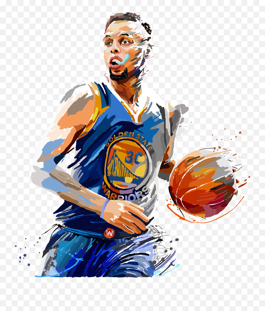 Steph Curry Painting Vector Illustration - Golden State Stephen Curry Golden State Warriors Png,Curry Png