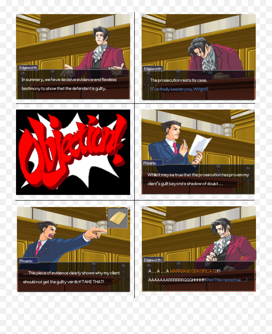 A Phoenix Wright Comic I Made Based - Suit Separate Png,Phoenix Wright Png