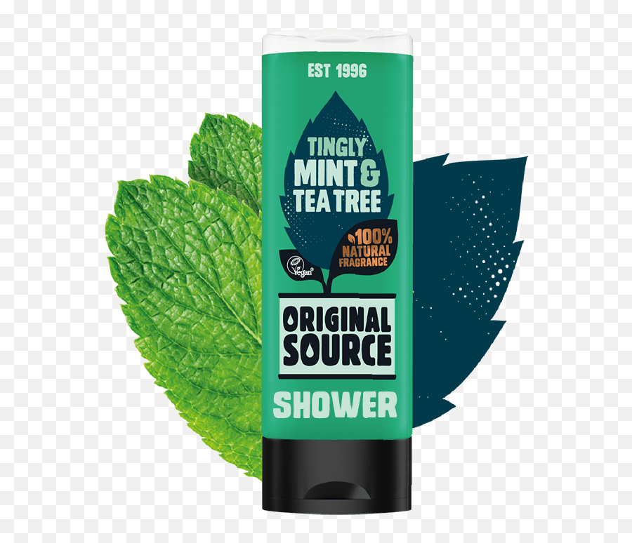 Original Source Mint U0026 Tea Tree Shower Gel - Original Source Mint Tea Tree Shower Gel Png,Mint Leaves Png