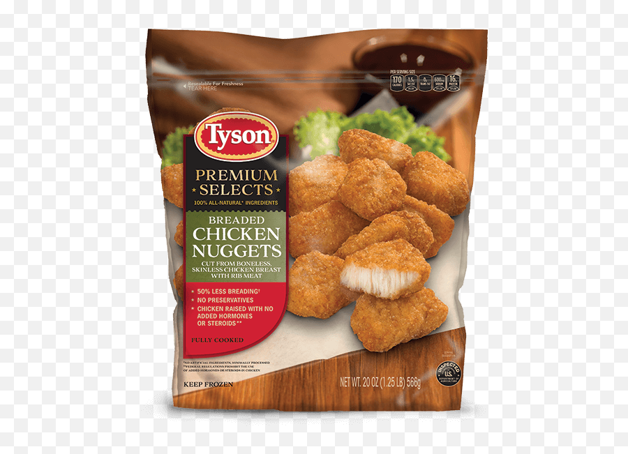 Premium White Meat Chicken Nuggets Tyson Brand - Tyson All Natural Chicken Nuggets Png,Chicken Nugget Transparent