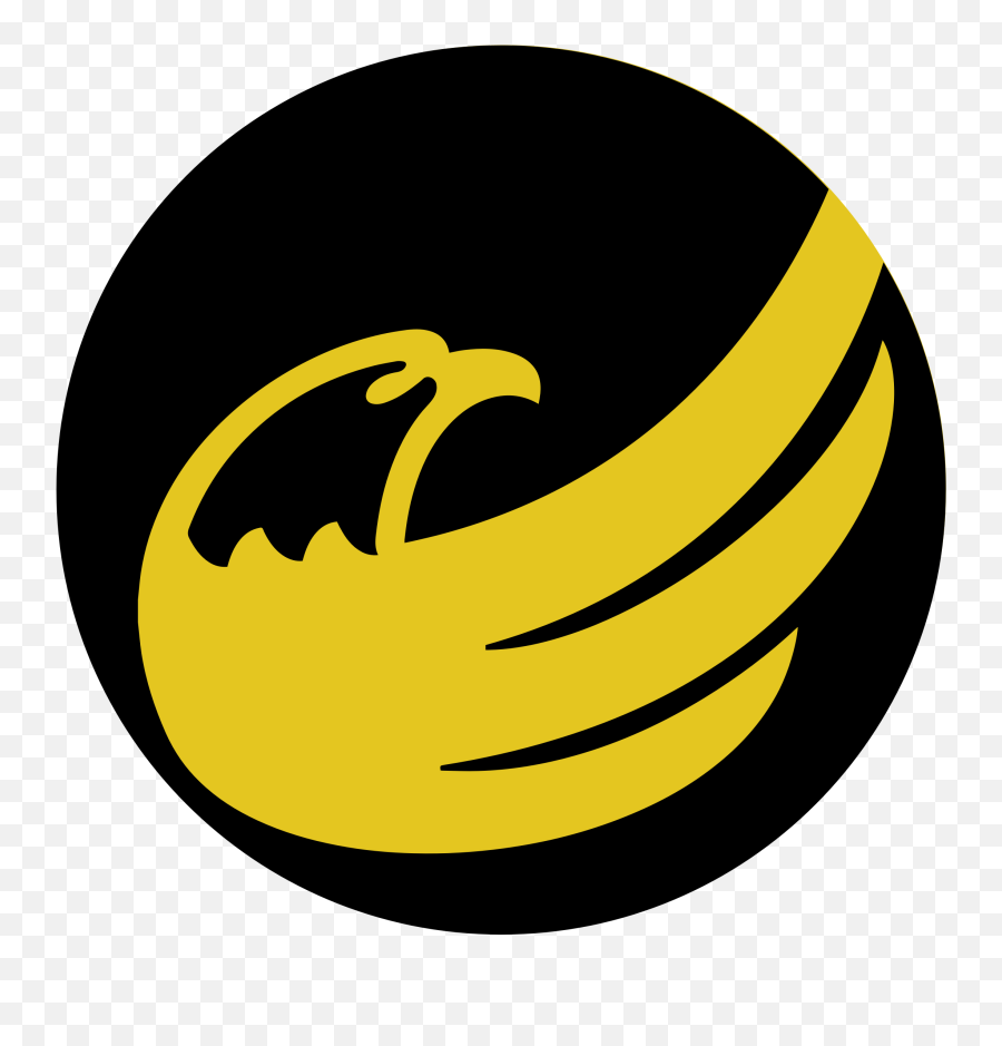 Black Yellow Circle Logo - Yellow And Black Eagle Logo Png,Yellow Circle Logo
