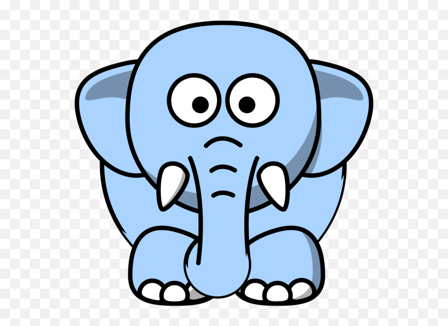 Light Blue Elephant Png Svg Clip Art - Cartoon Light Blue Elephant,Elephant Head Png