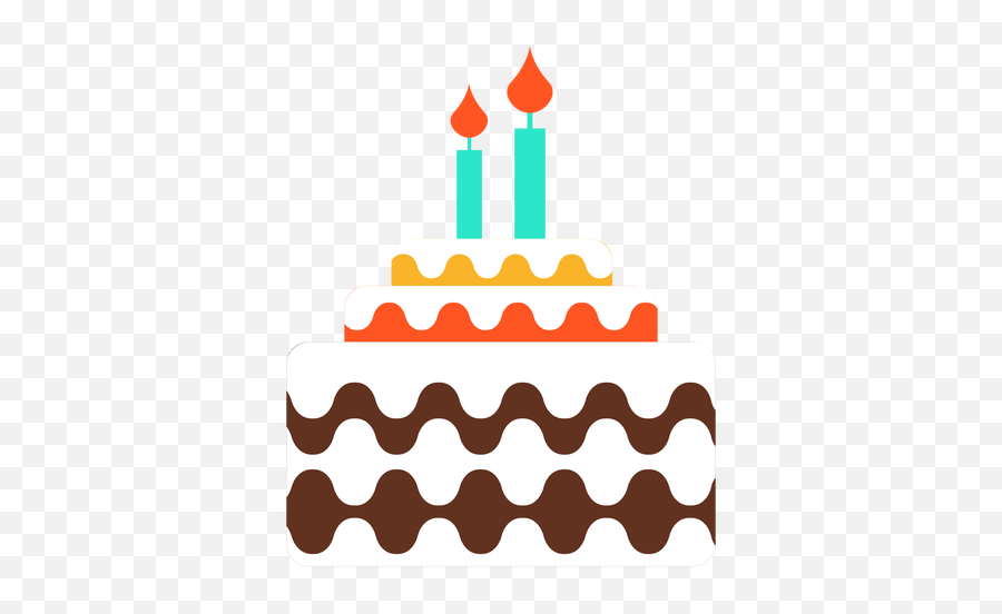 Two Candles Birthday Cake Icon - Transparent Png U0026 Svg Transparent Cake Png Icon,Birthday Candle Png