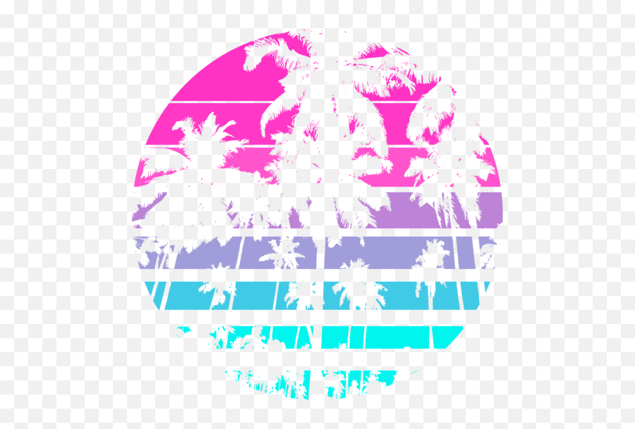Retro Eighties 80s 90s Beach Style Design With Palm Trees Greeting Card - Language Png,Eighties Icon