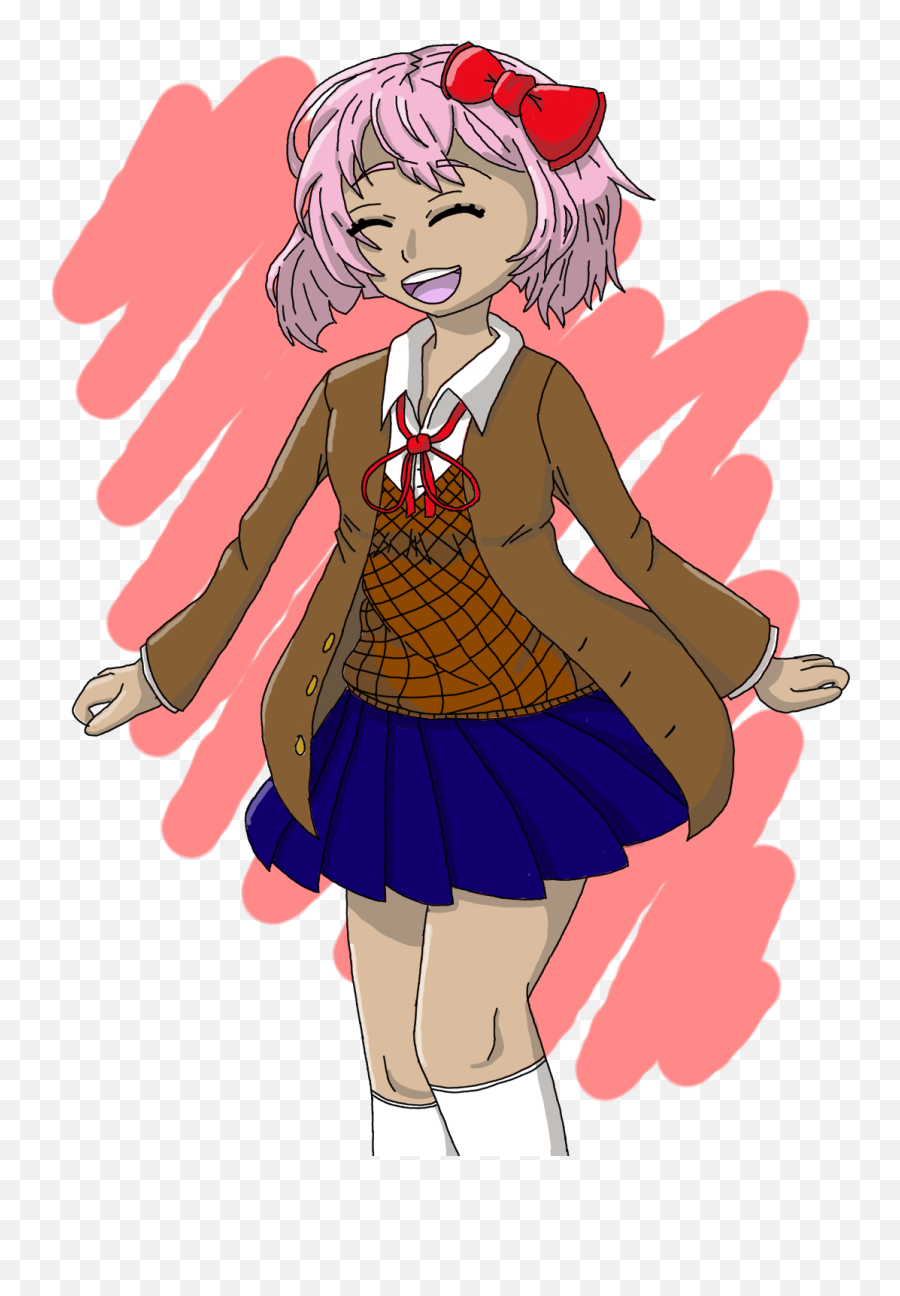 Download Sayori From Doki Literature Club - Cartoon Cartoon Png,Doki Doki Literature Club Logo Png