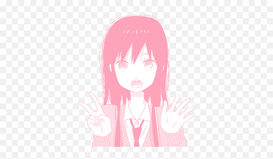 Anime 1351452 Girl Escolar And Pink - Manga Png,Pink Anime Girl Icon