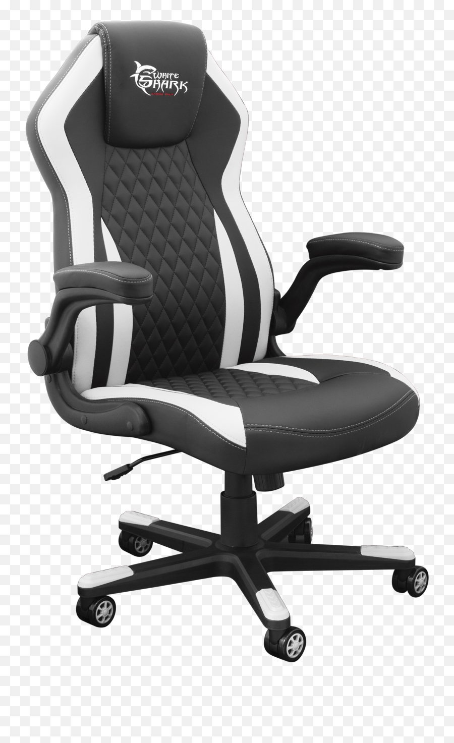 White Shark Gaming Chair Dervish Black - White Shark Gaming Chair Png,Gaming Chair Png