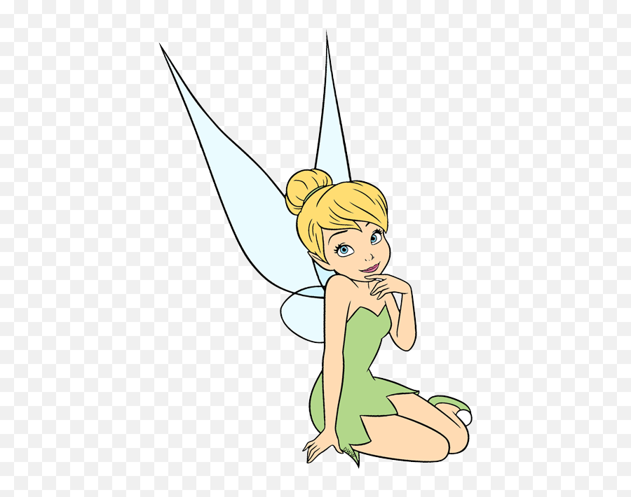 Thoughtful Tinker Bell - Drawing Of Tinkerbell Sitting Png,Tinker Bell Icon