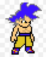 8bit Goku Ultra Instinct Pixel Art Maker - png