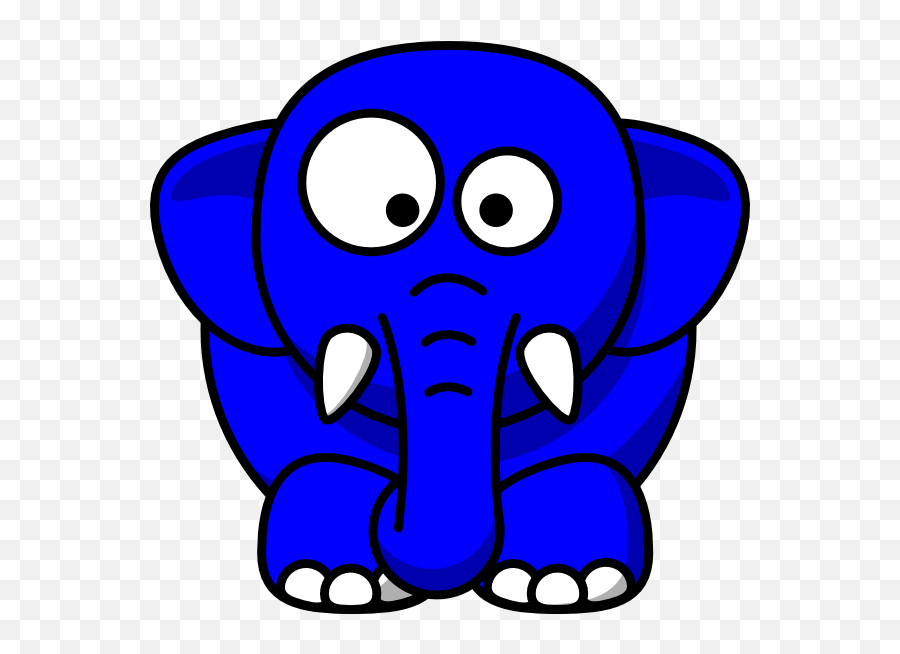Baby Elephant Blue Clip Art - Cartoon Animal With Elephant Clip Art Blue Png,Elephant Clipart Transparent Background