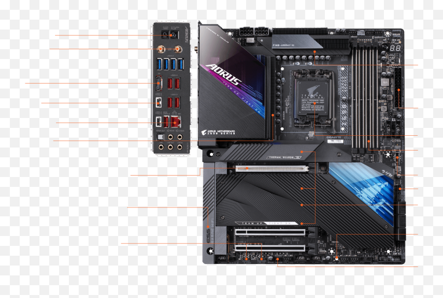 Z690 Aorus Master Rev 1x Key Features Motherboard - Gigabyte Z690 Motherboard Png,Icon Rst Chameleon Shield