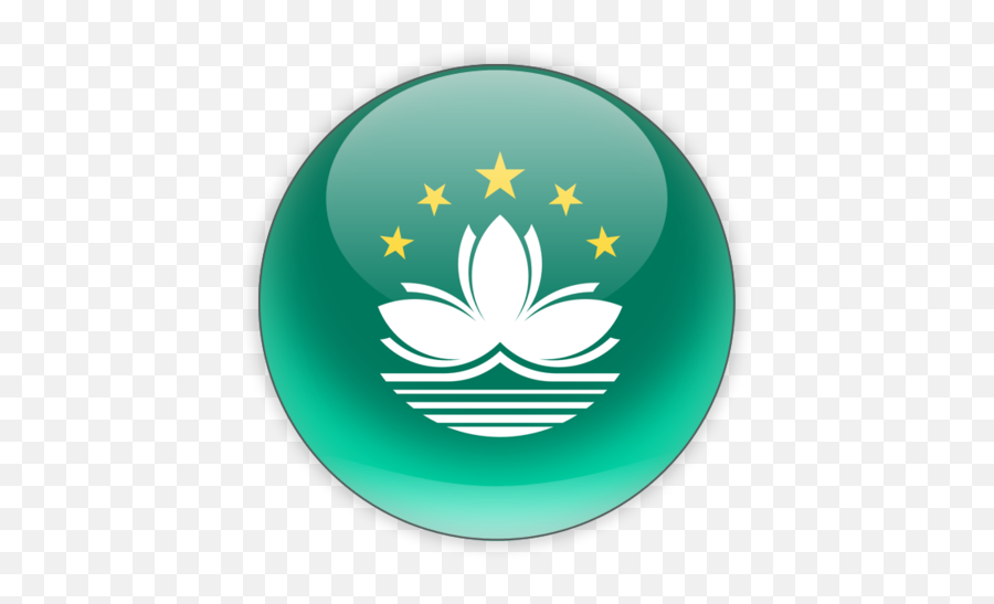 Round Icon Illustration Of Flag Macao - Flag Green With Yellow Stars And White Png,Round Flag Icon