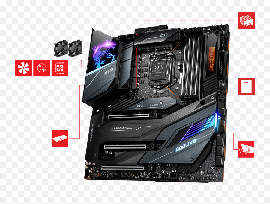 Msi Meg Z490 Godlike E - Atx Gaming Motherboard 10th Gen Msi Meg Z490 Godlike Png,Fungsi Icon Pada Microsoft Word Beserta Gambarnya