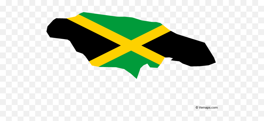 Flag Map Of Jamaica In 2020 - Jamaica Map Flag Png,Jamaica Flag Png