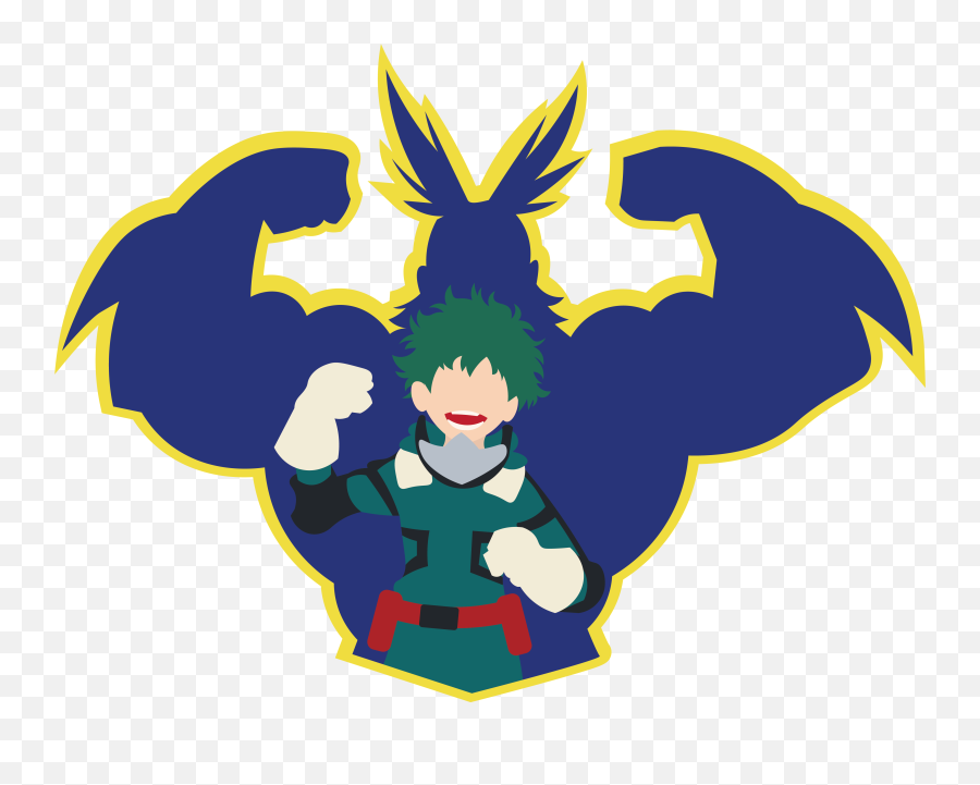 Decided To Draw Our Dear Deku And All - Blue Lantern All Might Png,All Might Png