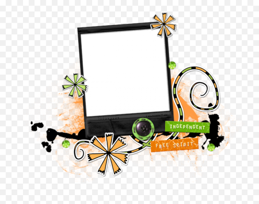 Photo Frame With Abstract Shapes Png - Png Shapes,Shapes Png
