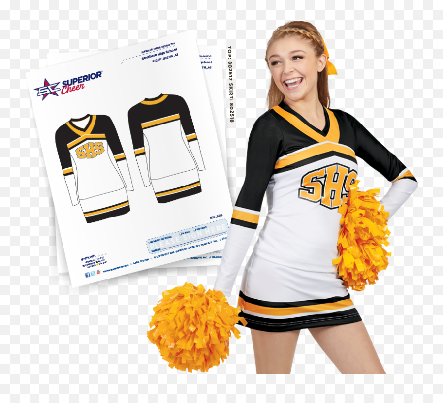 Cheerleading Uniform Cheer Warm - Ups And Cheer Apparel Traje De Porrista Con Manga Png,Cheer Icon