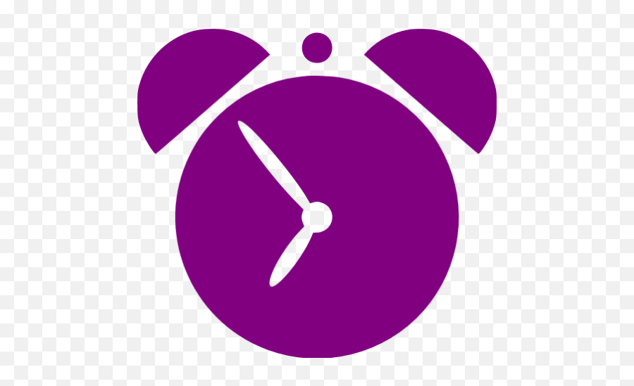 Purple Alarm Clock 2 Icon - Free Purple Alarm Clock Icons Green Alarm Clock Icon Png,Clock Icon Transparent Background