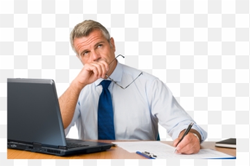 Free Person Thinking Png Download Clip Art - Businessman Transparent