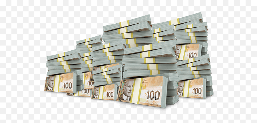 Canadian Money - Stacks Of Canadian Money Transparent Png,Stack Of Money Png