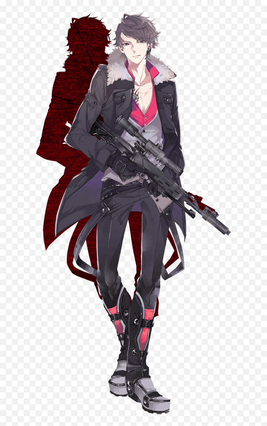 Anime Guy With Gun Png Image - Anime Guy With Gun Png,Holding Gun Png